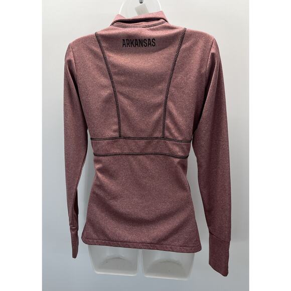 Arkansas Razorbacks grey 1/4 zip. size women's Small , J. America - Picture 2 of 9